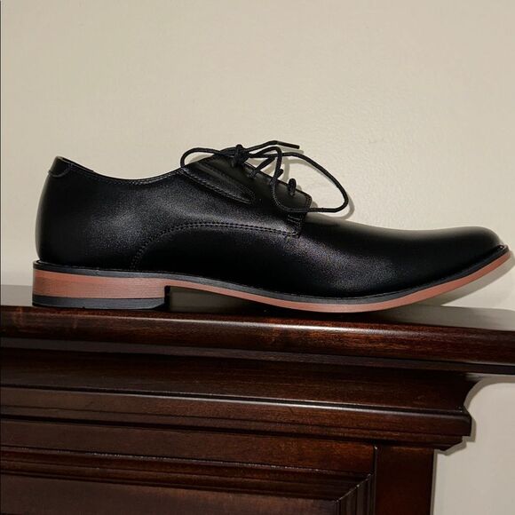 PERRY ELLIS 13W GOTHEMBURE WIDE Black Brown Soles Dress Lace Up Oxford Shoes main image 12
